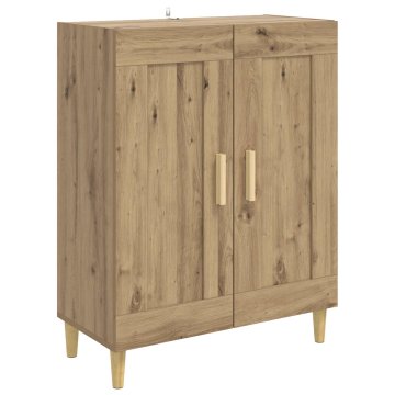 Vidaxl Strani šal Artisan hrast 69,5 x 34 x 90 cm Inženirski les
