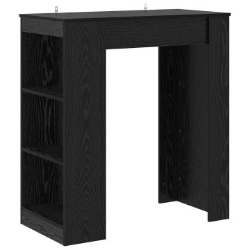 Vidaxl Barska miza 95 x 47 x 103,5 cm Inženirski les Črni hrast