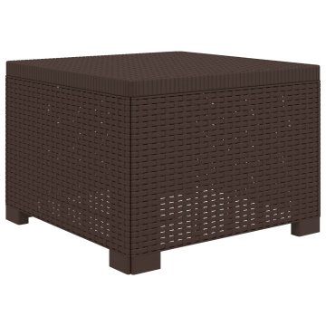 Vidaxl Kavč za vrt s 1 sedeži v ratan videzu PP Rjava 55 x 55 x 39 cm