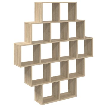 Vidaxl Stenska polica Sonoma hrast 120 x 20 x 136 cm Inženirski les