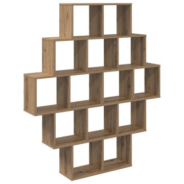 Vidaxl Stenska polica Artisan hrast 120 x 20 x 136 cm Inženirski les