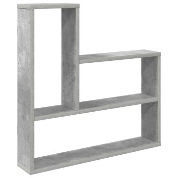 Vidaxl Stenska polica Betonsko siva 60 x 11 x 60 cm Inženirski les