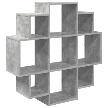 Vidaxl Stenska polica Betonsko siva 90 x 25 x 90 cm Inženirski les