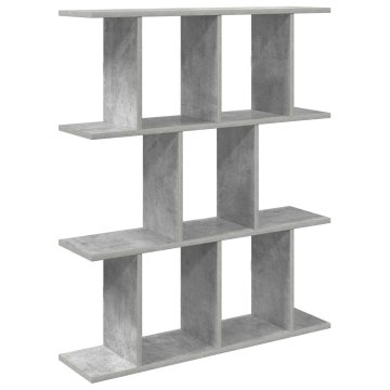Vidaxl Stenska polica Betonsko siva 80 x 20 x 96 cm Inženirski les