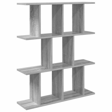 Vidaxl Stenska polica Siva Sonoma 80 x 20 x 96 cm Inženirski les