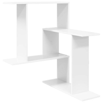 Vidaxl Stenska polica Bela 67 x 67 x 87 cm
