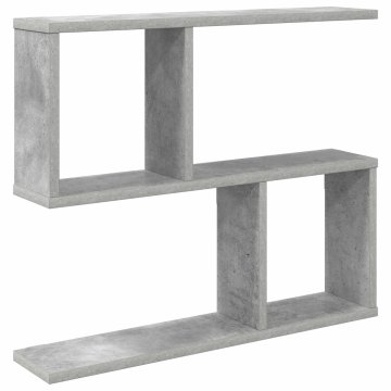 Vidaxl Stenska polica Betonsko siva 60 x 12 x 50,5 cm Inženirski les