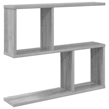 Vidaxl Stenska polica Siva Sonoma 60 x 12 x 50,5 cm