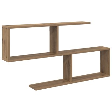 Vidaxl Stenska polica Artisan hrast 100 x 12 x 50,5 cm Inženirski les