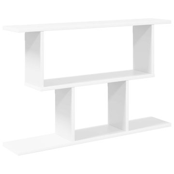 Vidaxl Stenska polica Bela 80 x 15 x 50,5 cm Inženirski les