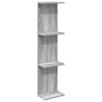 Vidaxl Stenska polica Siva Sonoma 22 x 15 x 100 cm