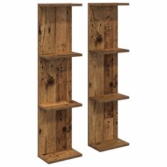 Vidaxl Stenska polica 2 kos Star les 25 x 15 x 100 cm