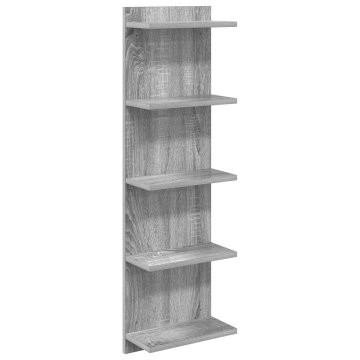 Vidaxl Stenska polica Siva Sonoma 30 x 15 x 100 cm