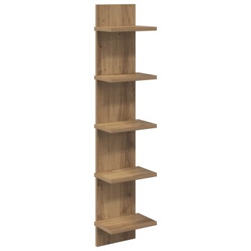 Vidaxl Stenska polica Artisan hrast 22 x 15 x 100 cm Inženirski les