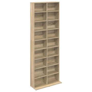 Vidaxl CD omara Sonoma hrast 65 x 23,5 x 175 cm Inženirski les
