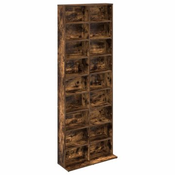 Vidaxl CD omara Dimljen hrast 65 x 23,5 x 175 cm Inženirski les
