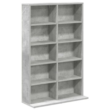 Vidaxl CD omara Betonsko siva 65 x 23,5 x 97,5 cm Inženirski les