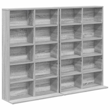 Vidaxl CD omara 2 kos Siva Sonoma 65 x 23,5 x 97,5 cm Inženirski les