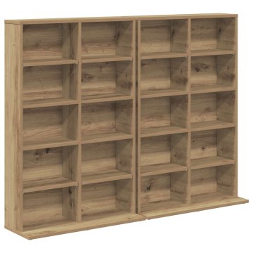 Vidaxl CD omara 2 kos Artisan hrast 65 x 23,5 x 97,5 cm Inženirski les