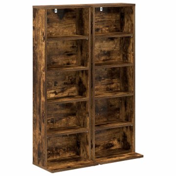 Vidaxl CD omara 2 kos Dimljen hrast 33 x 23,5 x 97,5 cm Inženirski les