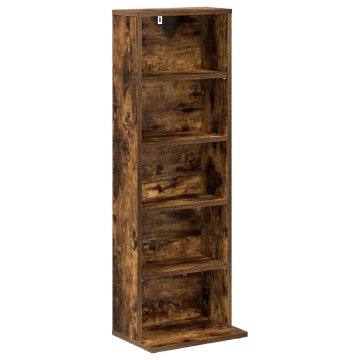 Vidaxl CD omara Dimljen hrast 33 x 23,5 x 97,5 cm Inženirski les
