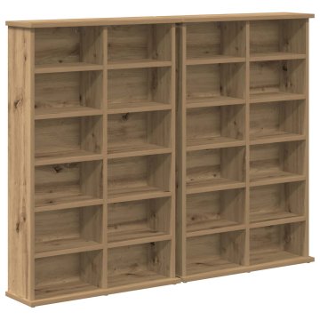 Vidaxl CD omara 2 kos Artisan hrast 60 x 17 x 92 cm Inženirski les