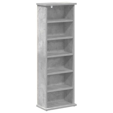 Vidaxl CD omara Betonsko siva 60 x 17 x 92 cm Inženirski les