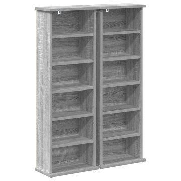 Vidaxl CD omara 2 kos Siva Sonoma 60 x 17 x 92 cm Inženirski les