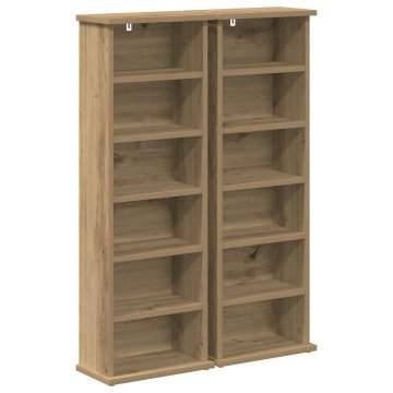 Vidaxl CD omara 2 kos Artisan hrast 60 x 17 x 92 cm Inženirski les