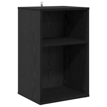 Vidaxl Omara za plošče Črni hrast 38 x 33 x 61 cm Inženirski les