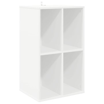Vidaxl Omara za plošče Bela 44,5 x 36,5 x 74,5 cm Inženirski les