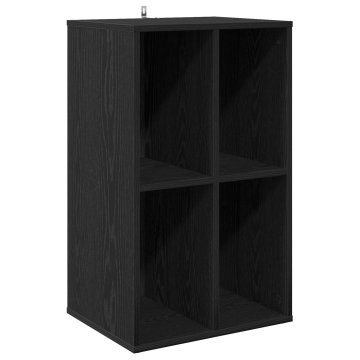 Vidaxl Omara za plošče Črni hrast 44,5 x 36,5 x 74,5 cm Inženirski les