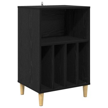 Vidaxl Stojalo za gramofon Črni hrast 47 x 39,5 x 74,5 cm