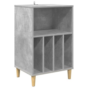 Vidaxl Stojalo za gramofon Betonsko siva 47 x 39,5 x 74,5 cm