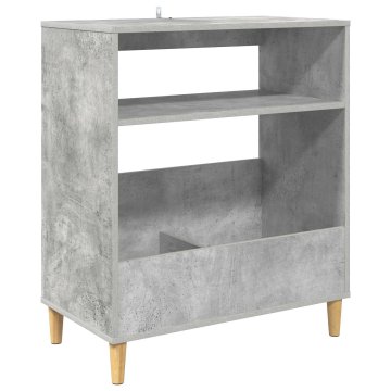 Vidaxl Stojalo za gramofon Betonsko siva 71 x 39,5 x 83 cm
