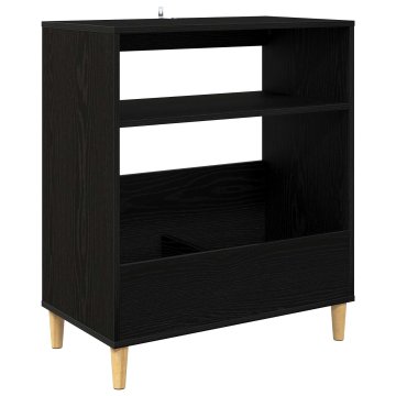 Vidaxl Stojalo za gramofon Črni hrast 71 x 39,5 x 83 cm Inženirski les