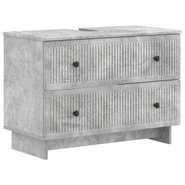 Vidaxl Kopalniška omara za umivalnik EDE Betonsko siva 82 x 41 x 59 cm