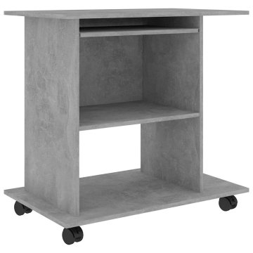 Vidaxl Računalniška miza 80x50x75 cm iverna plošča