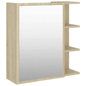 Vidaxl Kopalniška omarica z ogledalom 62,5x20,5x64 cm