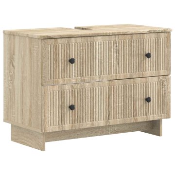 Vidaxl Kopalniška omara za umivalnik EDE Sonoma hrast 82 x 41 x 59 cm