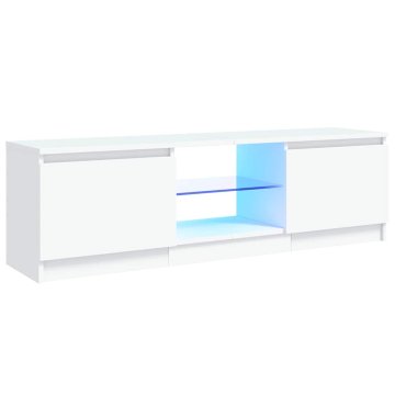 Vidaxl TV omarica z LED lučkami bela 120x30x36 cm