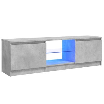 Vidaxl TV omarica z LED lučkami betonsko siva 120x30x36 cm