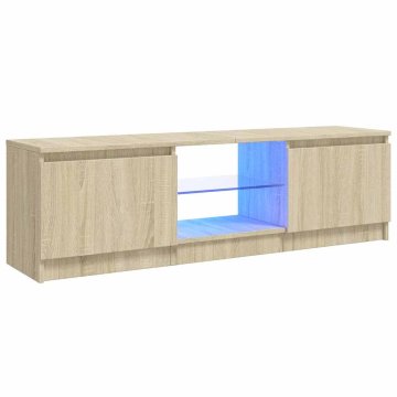 Vidaxl TV omarica z LED lučkami sonoma hrast 120x30x36 cm