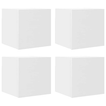 Vidaxl Stenske TV omarice 4 kosi bele 30,5x30x30 cm