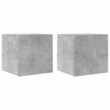 Vidaxl Stenske TV omarice 2 kosa betonsko sive 30,5x30x30 cm