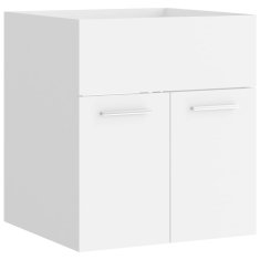 Vidaxl Omarica za umivalnik bela 41x38,5x46 cm inženirski les