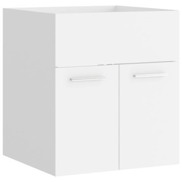 Vidaxl Omarica za umivalnik bela 41x38,5x46 cm inženirski les