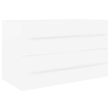 Vidaxl Omarica za umivalnik bela 80x38,5x48 cm inženirski les