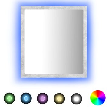 Vidaxl LED kopalniško ogledalo 40x8,5x37 cm iverna plošča
