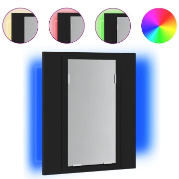 Vidaxl LED kopalniška omarica z ogledalom 40x12x45 cm